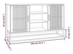 Aparador 105x30x65 cm madera contrachapada