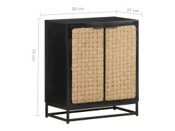 Aparador 60x35x70 cm Madera maciza de mango