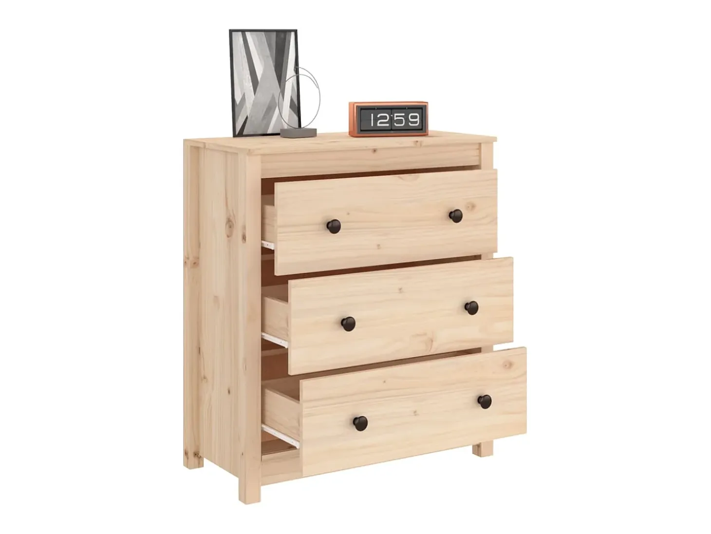Aparador 70x35x80 cm madera maciza de pino