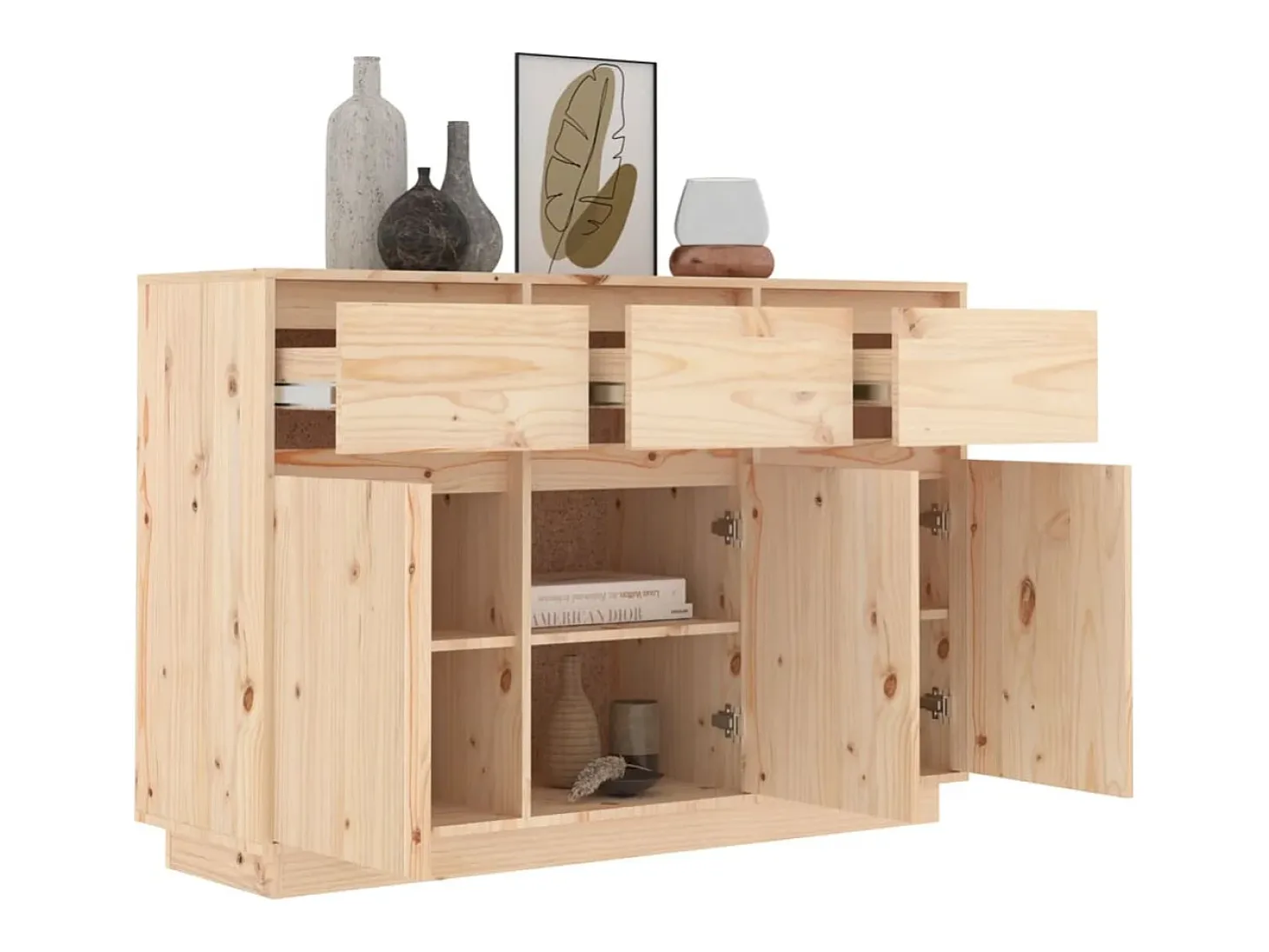 Aparador 110x34x75 cm Madera maciza de pino