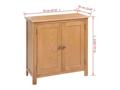 Aparador 70x35x75 cm Madera maciza de roble