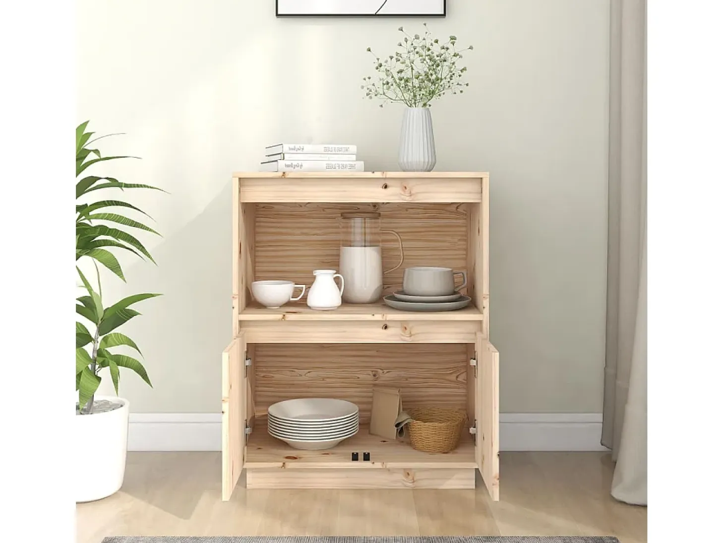 Aparador 60x34x75 cm Madera maciza de pino