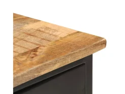 Aparador 110x30x65 cm Madera maciza de mango crudo y acero