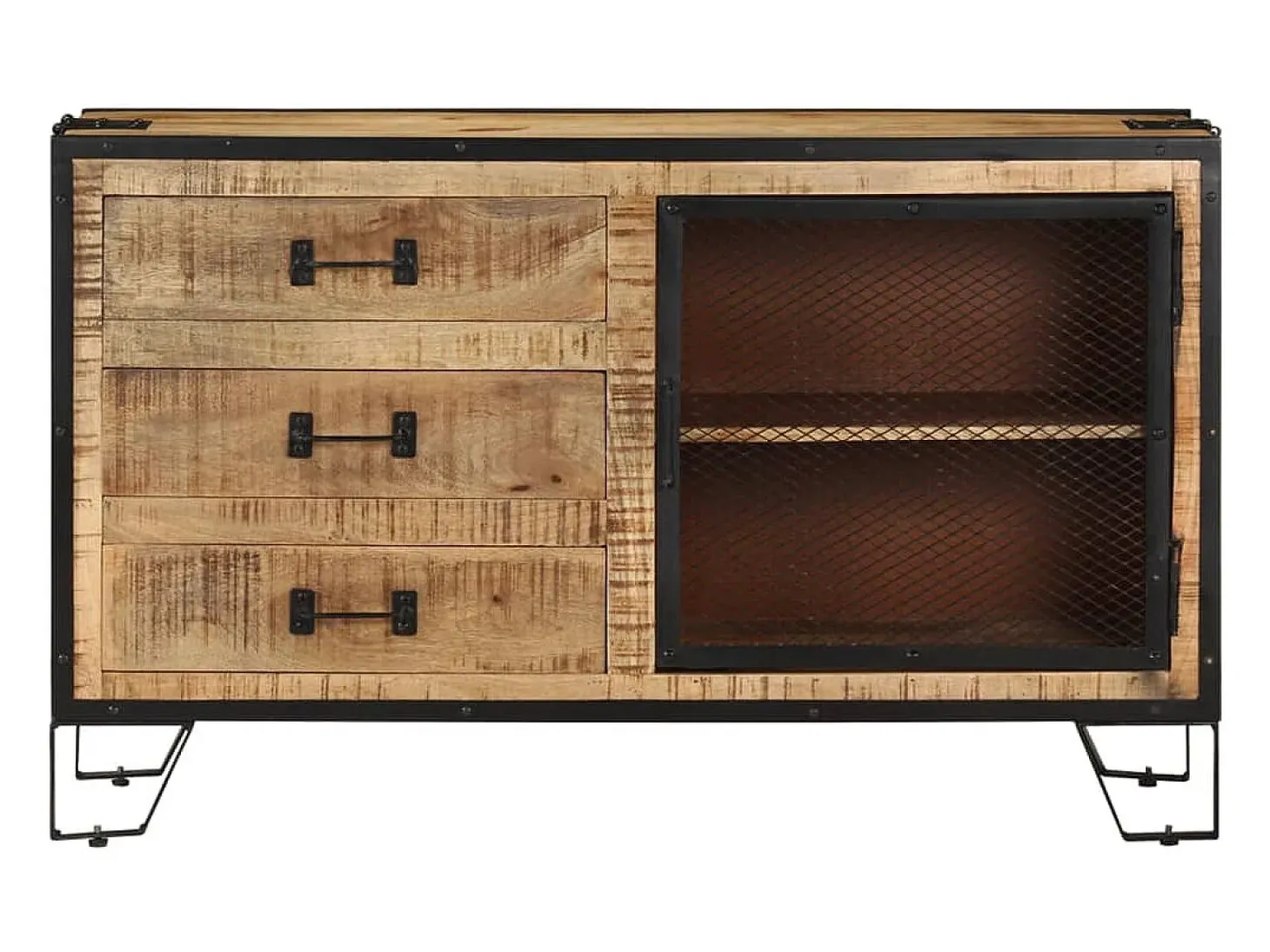 Aparador 100x31x60 cm Madera maciza de mango en bruto