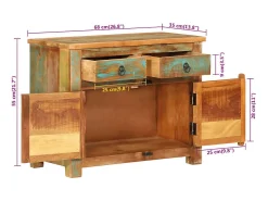 Aparador 68x35x55 cm madera maciza recuperada