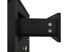 Aparador 79x39,5x80,5cm con 5 cajones, cuerpo negro con tiradores dorados