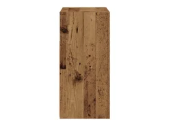 Aparador y luces LED madera vieja 80x35x75 cm madera contrachapada