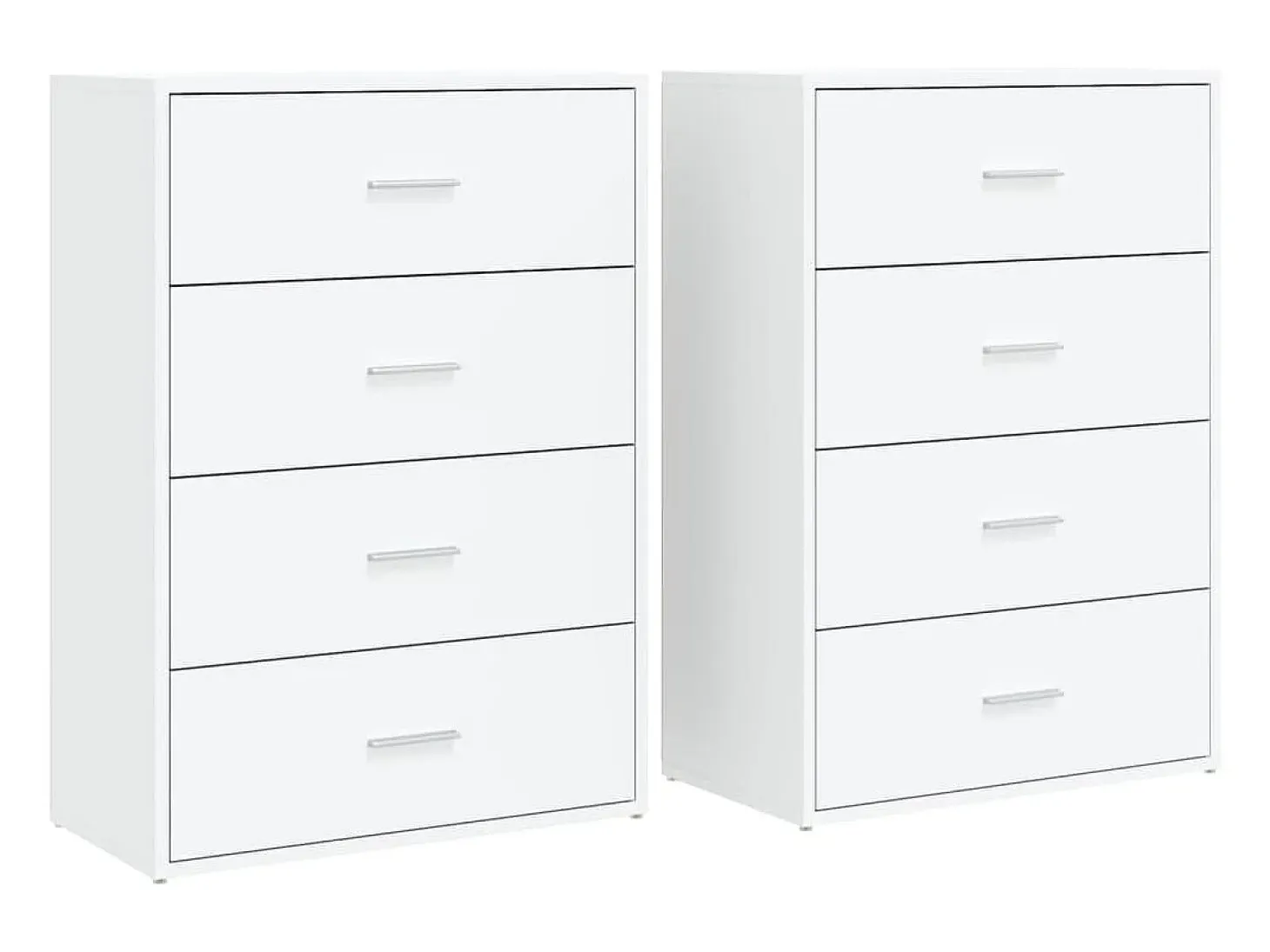 Aparadores 2 piezas blanco 60x31x84 cm madera de ingeniería