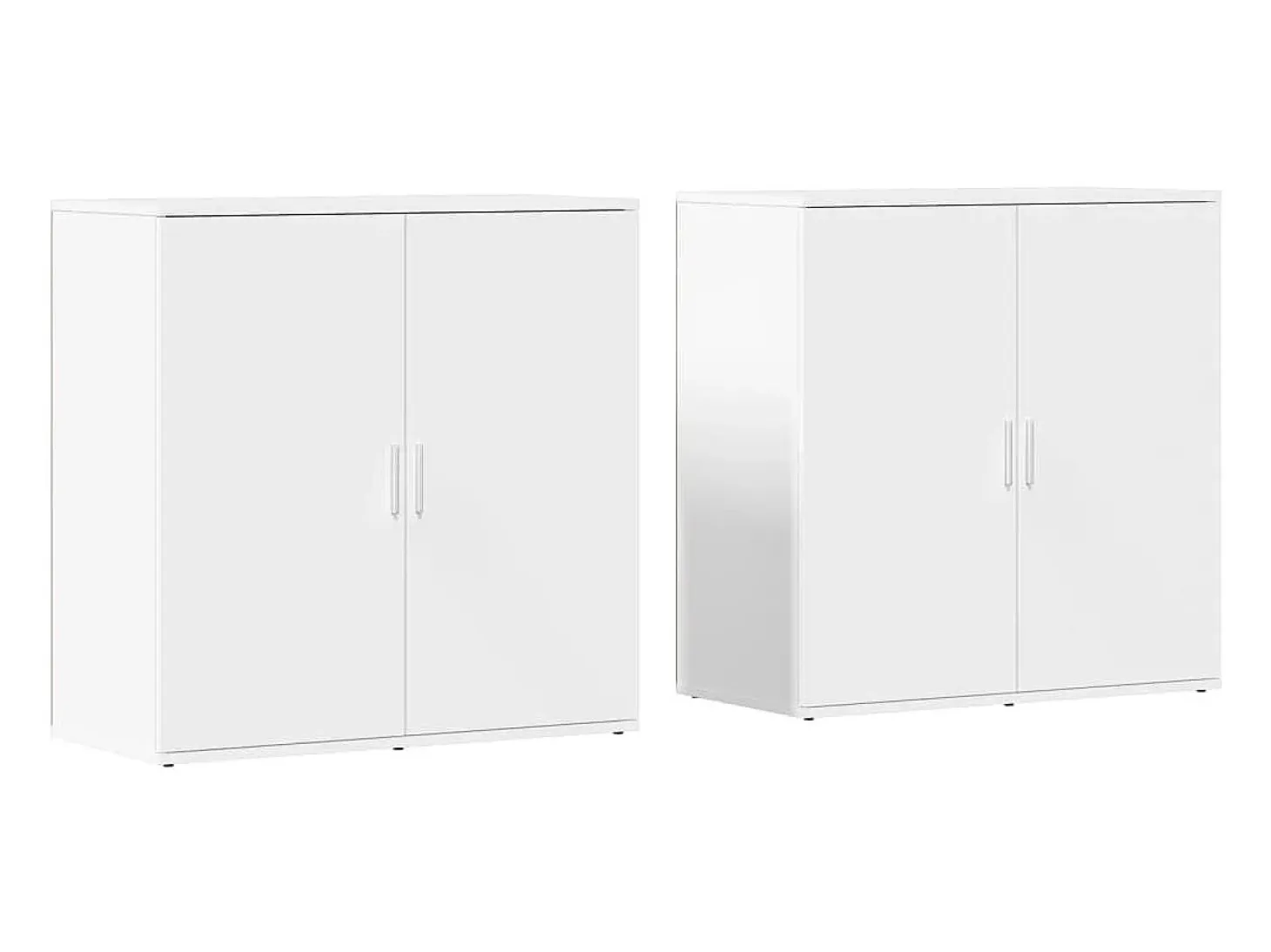 Aparadores 2 piezas blanco 79x38x80 cm madera de ingeniería