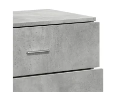 Aparadores 2 piezas gris hormigón 60x39x80 cm madera de ingeniería