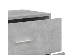 Aparadores 2 piezas gris hormigón 60x31x84 cm madera de ingeniería
