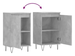Aparadores 2 piezas gris hormigón 40x35x70 cm madera de ingeniería