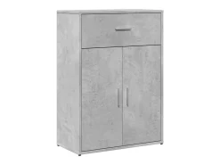 Aparadores 2 piezas gris hormigón 60x30x84 cm madera de ingeniería
