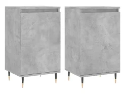 Aparadores 2 piezas gris hormigón 40x35x70 cm madera de ingeniería
