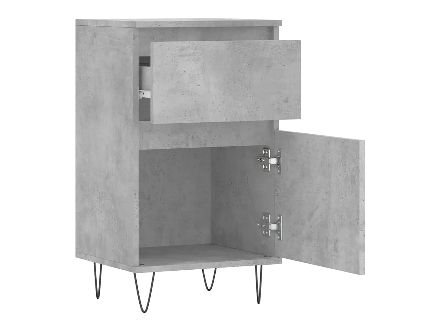 Aparadores 2 piezas gris hormigón 40x35x70 cm madera de ingeniería