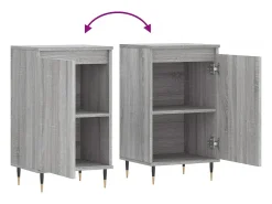 Aparadores 2 piezas gris sonoma 40x35x70 cm madera de ingeniería