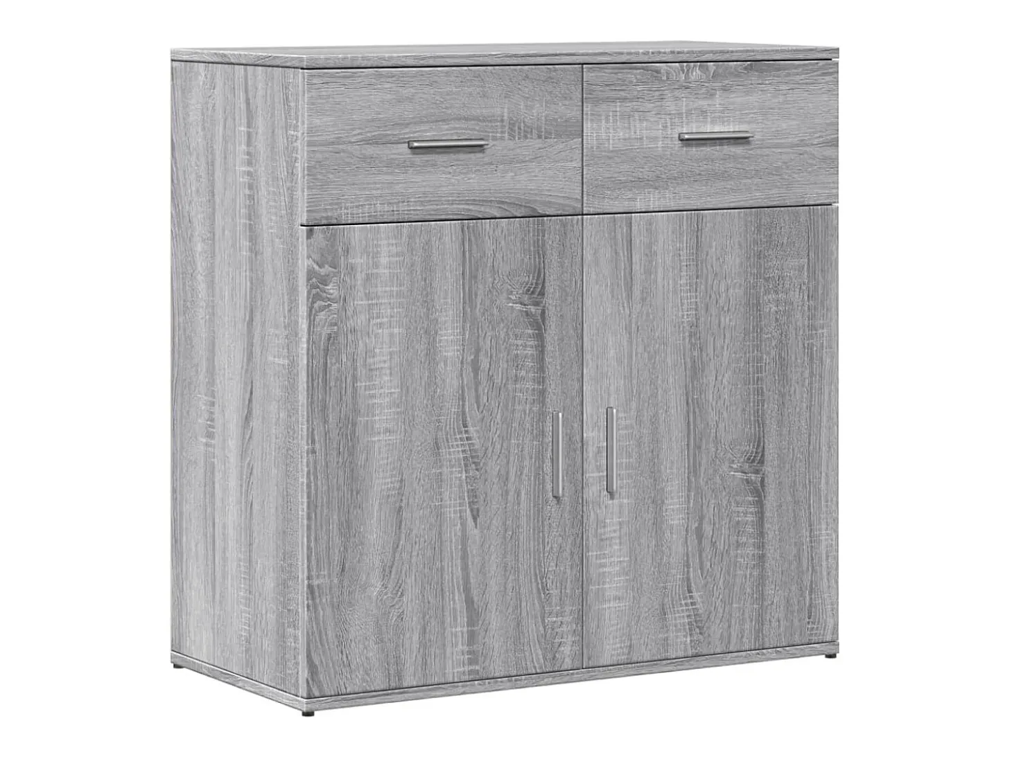 Aparadores 2 piezas gris sonoma 79x38x80 cm madera de ingeniería