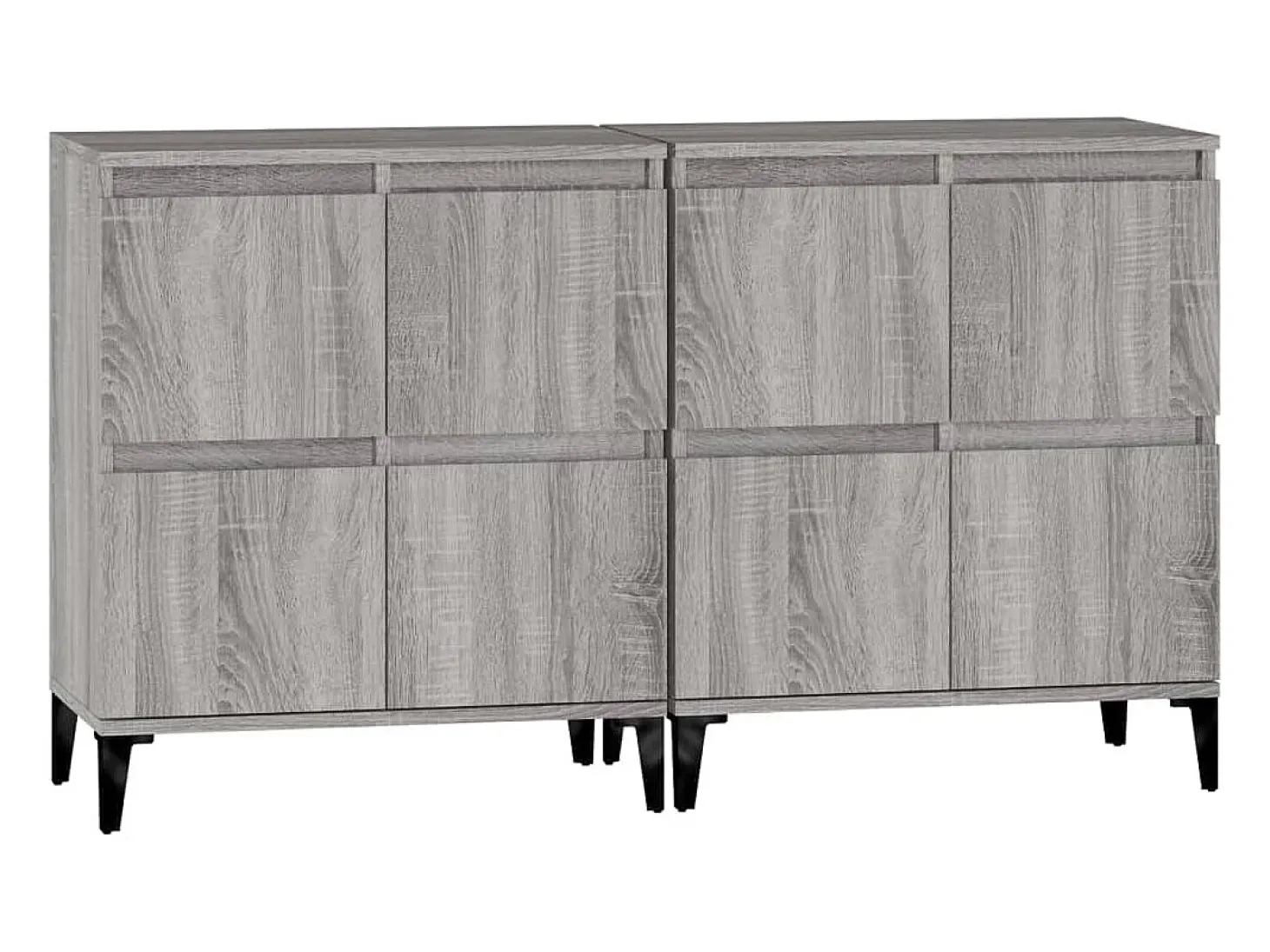 Aparadores 2 piezas gris sonoma 60x35x70 cm madera de ingeniería