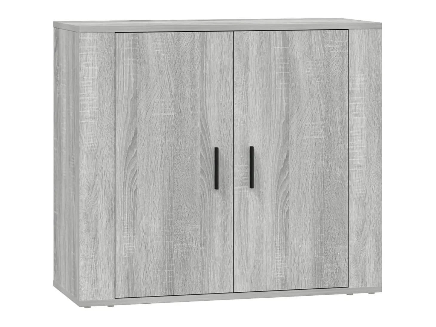 Aparadores 3 piezas madera contrachapada gris Sonoma