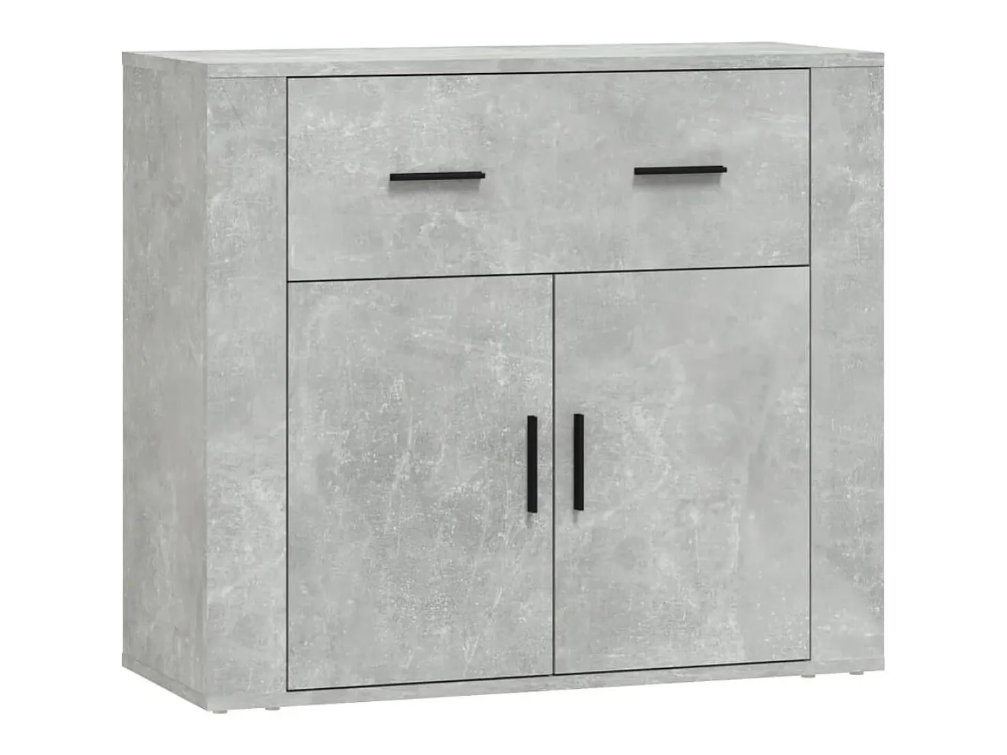 Aparadores 3 piezas madera contrachapada gris hormigón