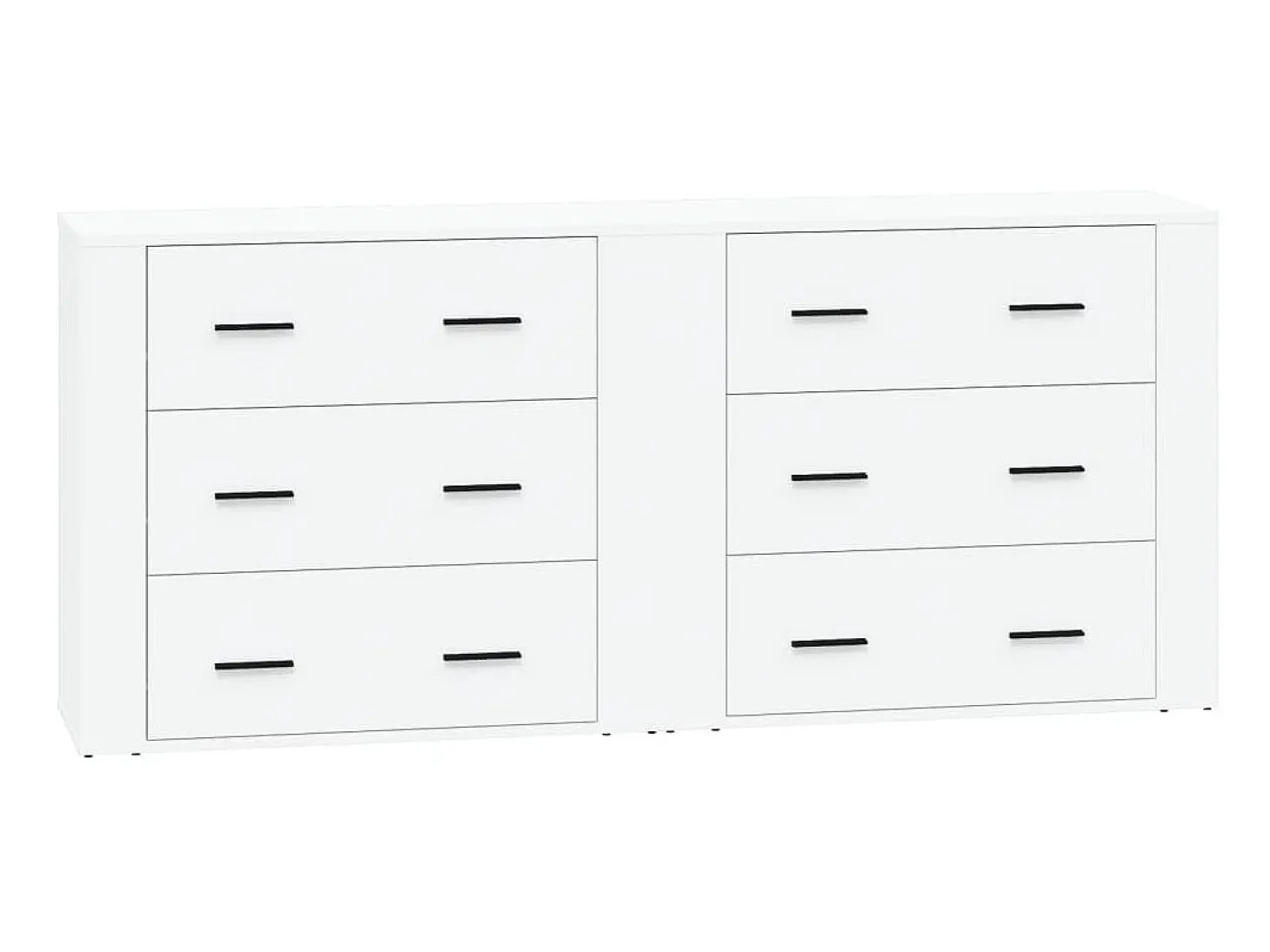Aparadores 2 piezas madera contrachapada blanco ES13503