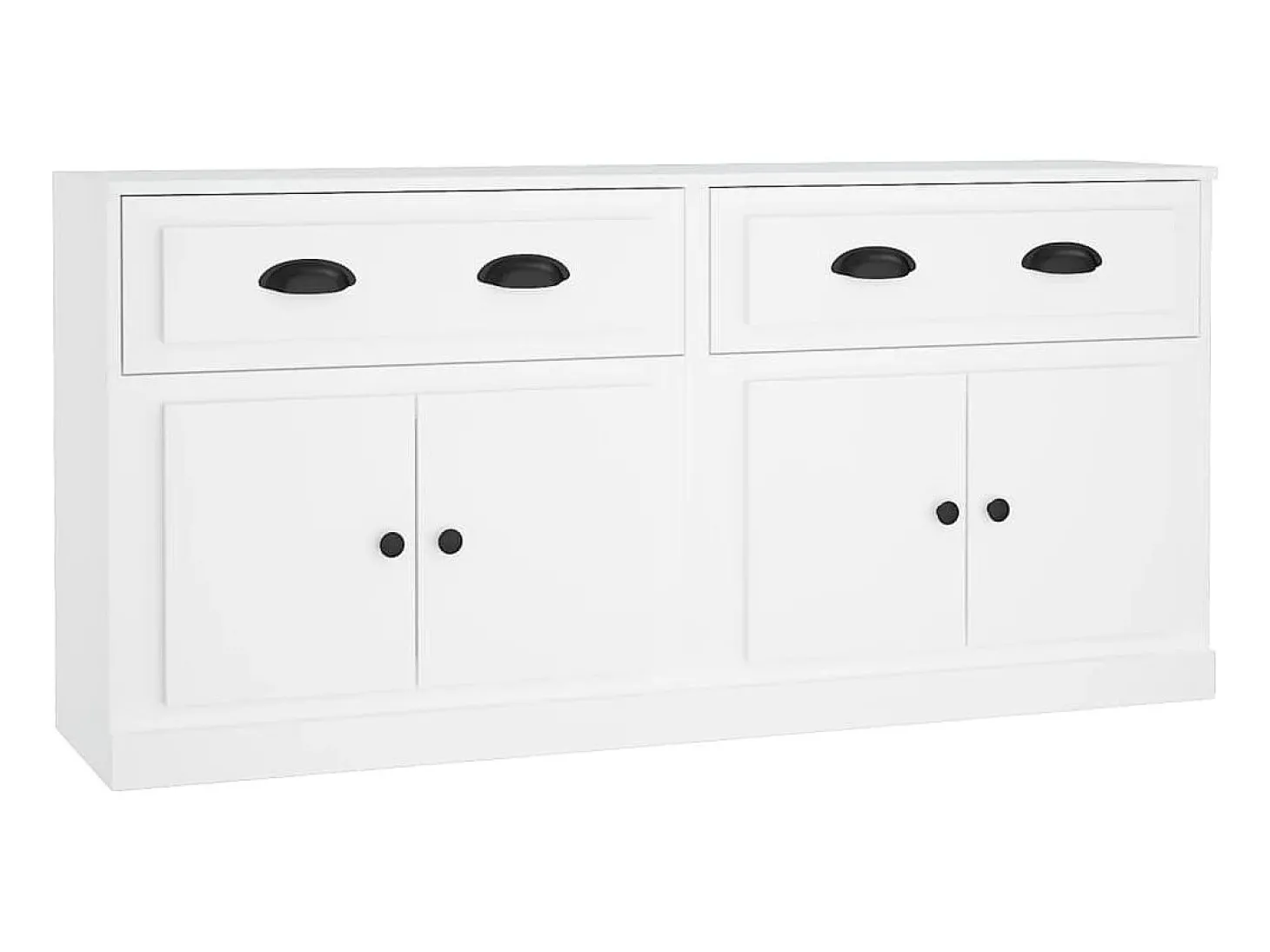 Aparadores 2 piezas madera contrachapada blanco ES93418