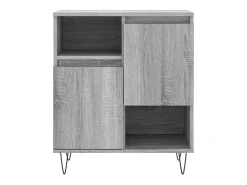 Aparadores 3 piezas madera contrachapada gris Sonoma