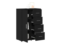 Aparadores 2 piezas negro 60x31x84 cm madera de ingeniería