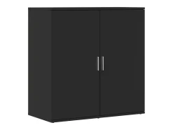 Aparadores 2 piezas negro 79x38x80 cm madera de ingeniería