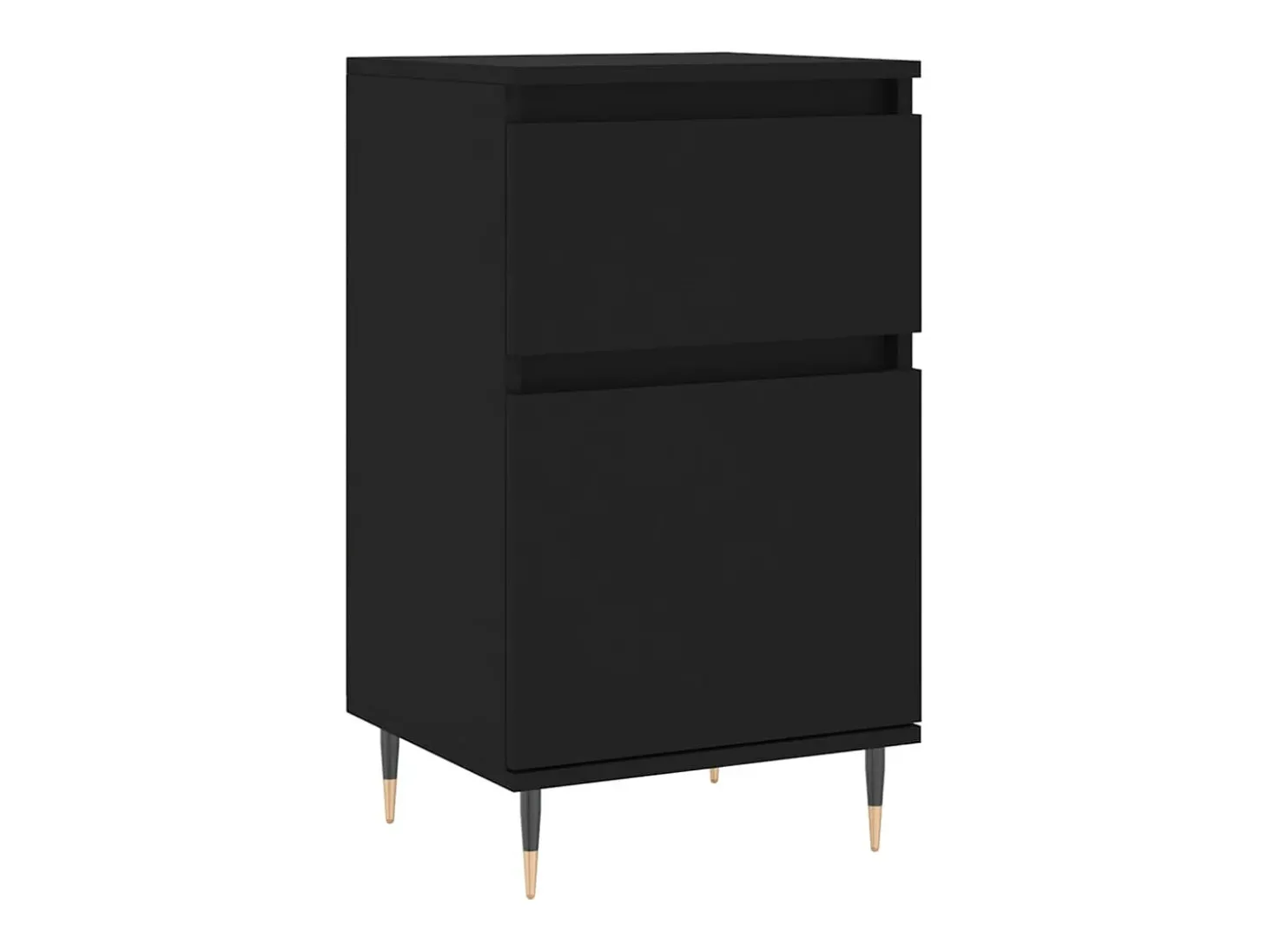 Aparadores 2 piezas negro 40x35x70 cm madera de ingeniería