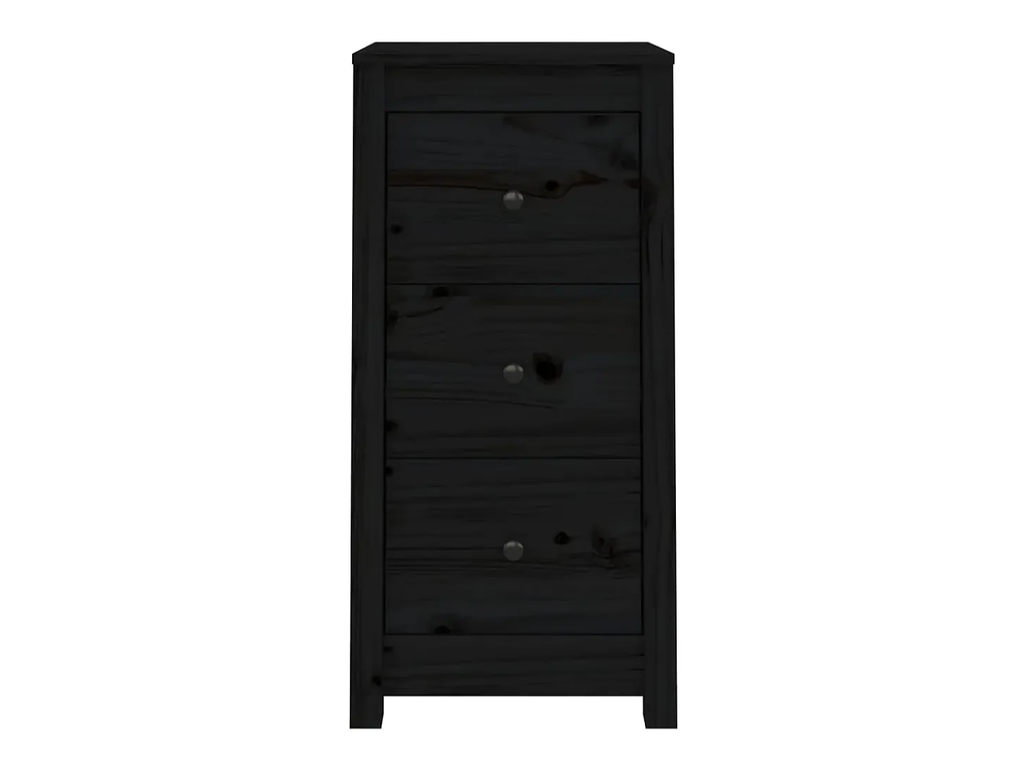 Aparadores 2 piezas negro 40x35x80 cm madera maciza de pino