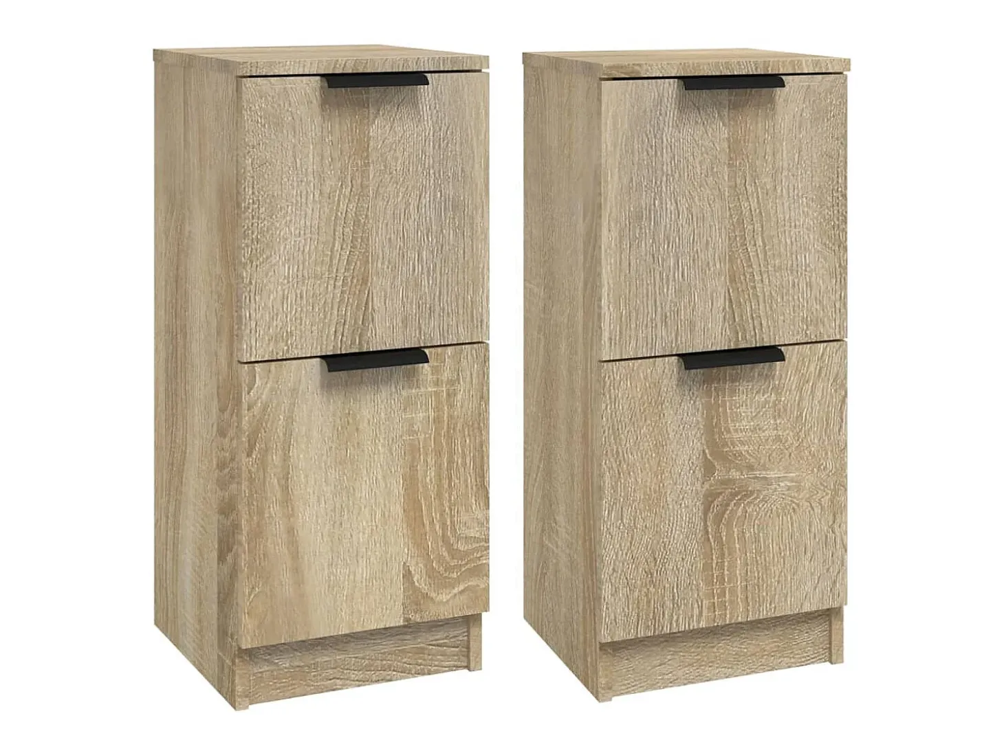 Aparadores 2 piezas Roble Sonoma 30x30x70 cm Madera de ingeniería
