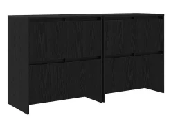 Aparadores 2 piezas Roble negro 70 x 41 x 75 cm Madera de ingeniería
