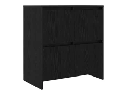 Aparadores 2 piezas Roble negro 70 x 41 x 75 cm Madera de ingeniería