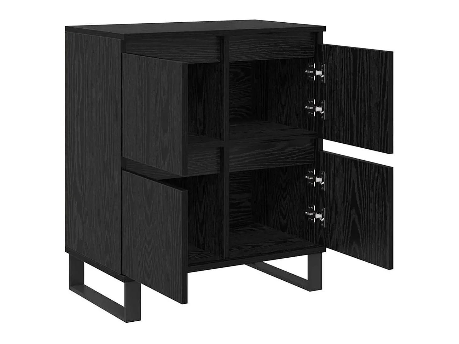 Aparadores 2 piezas Roble negro 120 x 35 x 70 cm Madera de ingeniería