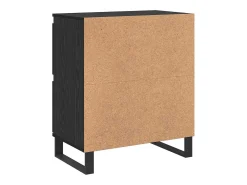 Aparadores 2 piezas Roble negro 120 x 35 x 70 cm Madera de ingeniería