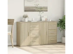 Aparadores 2 piezas roble sonoma 60x31x70 cm madera de ingeniería