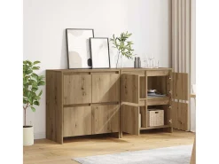 Aparadores 2 piezas roble artesanal 70 x 41 x 75 cm Madera de ingeniería