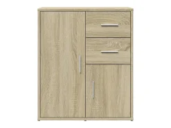 Aparadores 2 piezas roble sonoma 60x31x70 cm madera de ingeniería