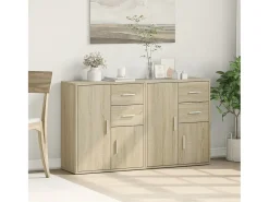 Aparadores 2 piezas roble sonoma 60x31x70 cm madera de ingeniería