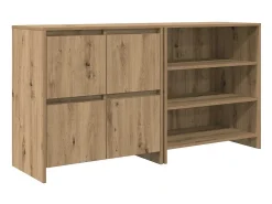 Aparadores 2 piezas roble artesanal 70 x 41 x 75 cm Madera de ingeniería