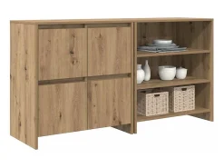 Aparadores 2 piezas roble artesanal 70 x 41 x 75 cm Madera de ingeniería