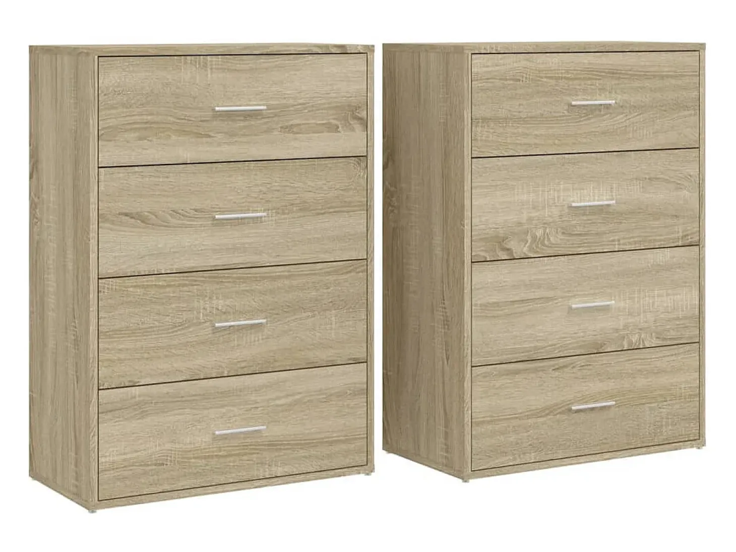 Aparadores 2 piezas roble sonoma 60x31x84 cm madera de ingeniería