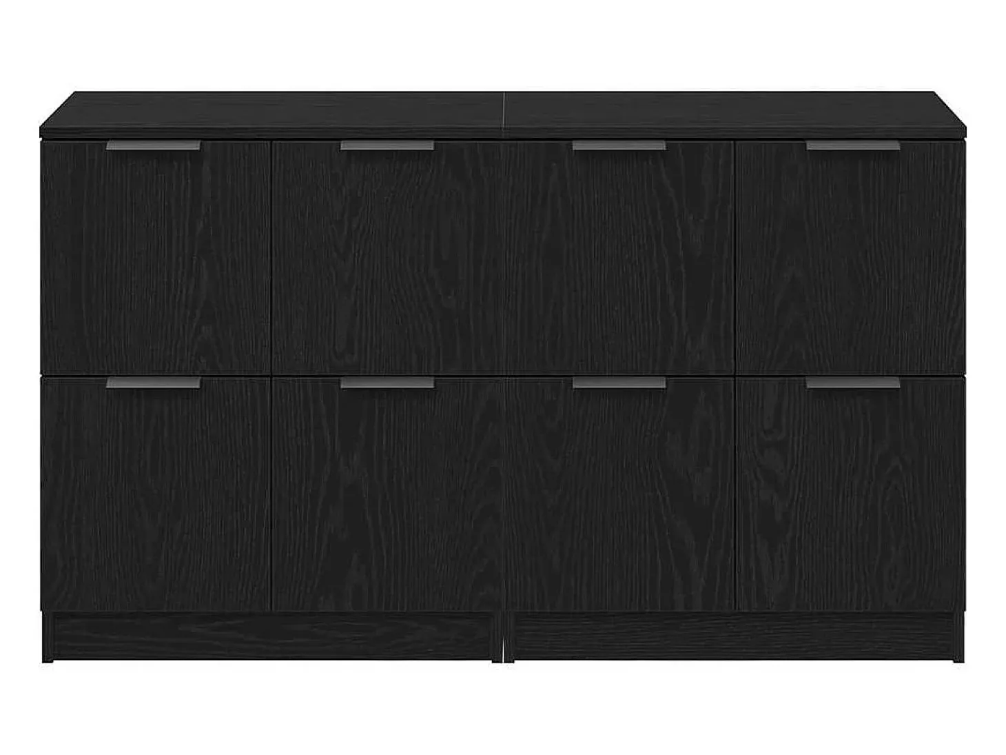 Aparadores 2 piezas Roble Negro 60x30x70 cm Madera de ingeniería