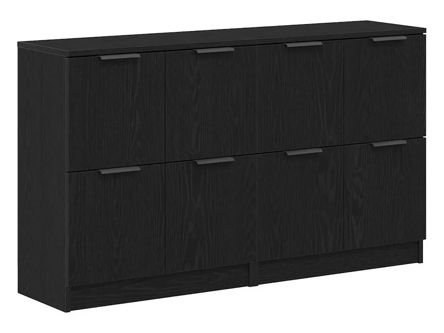 Aparadores 2 piezas Roble Negro 60x30x70 cm Madera de ingeniería