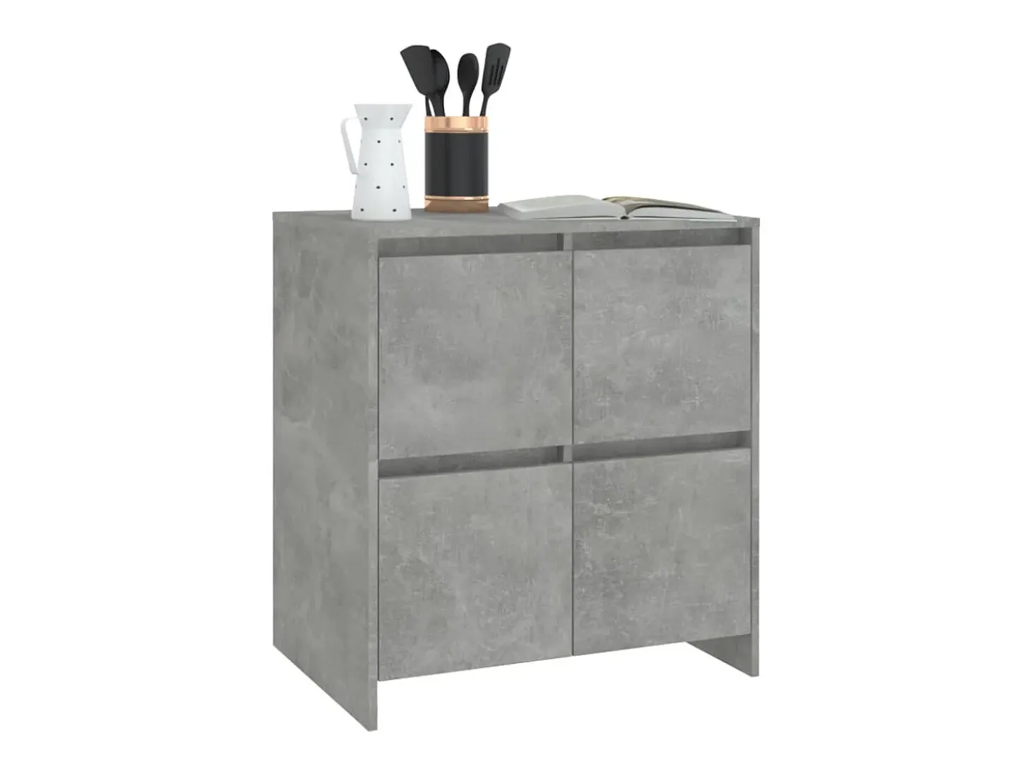 Aparadores 2 uds Gris Hormigón 70x41x75 cm Madera de ingeniería