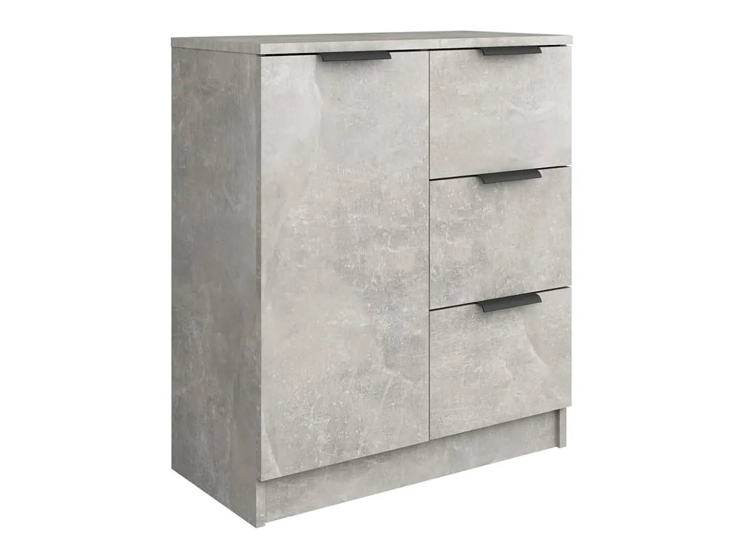 Aparadores 2 uds Gris hormigón 60x30x70 cm Madera de ingeniería