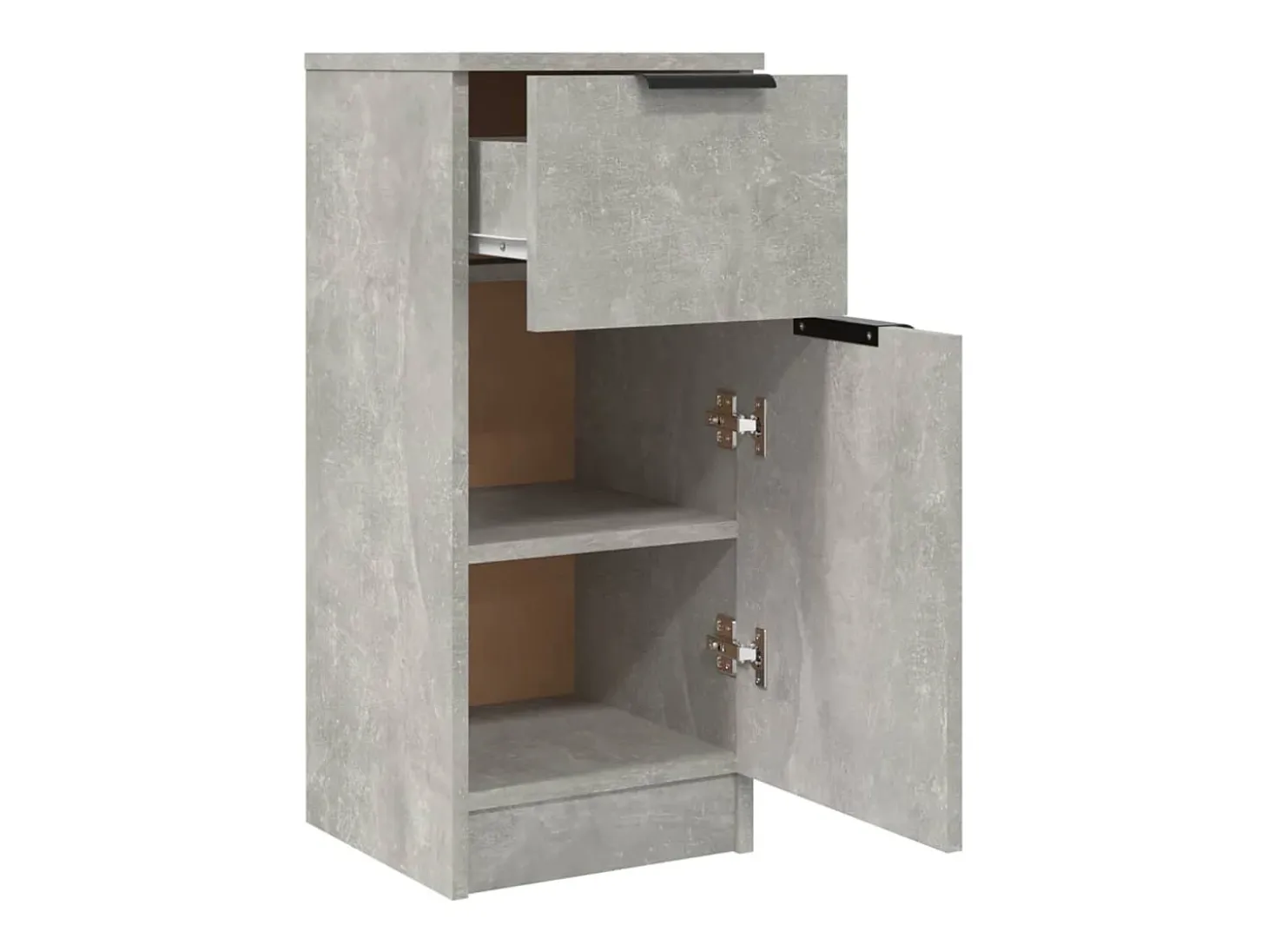 Aparadores 2 uds Gris hormigón 30x30x70 cm Madera de ingeniería