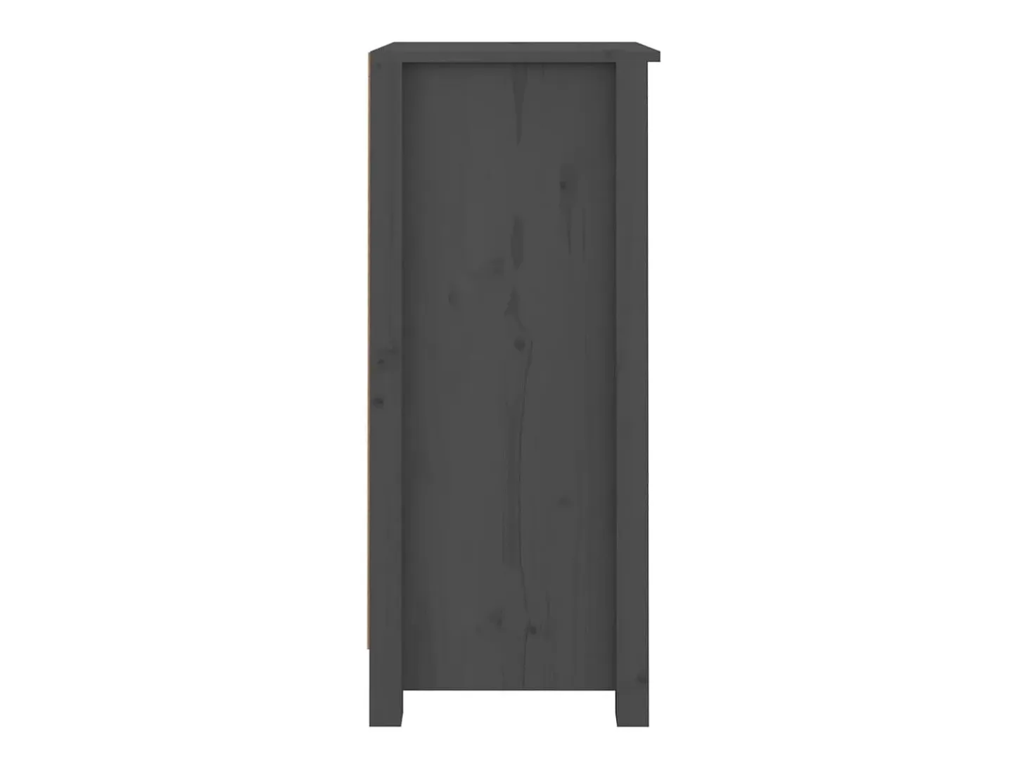 Aparadores 2 uds Gris 40x35x80 cm Madera maciza de pino
