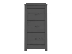 Aparadores 2 uds Gris 40x35x80 cm Madera maciza de pino